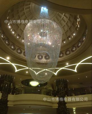 【 設(shè)計(jì)師設(shè)計(jì)星級酒店水晶燈 訂做酒店非標(biāo)工程燈飾 沙盤吊燈】價(jià)格_廠家_圖片 -